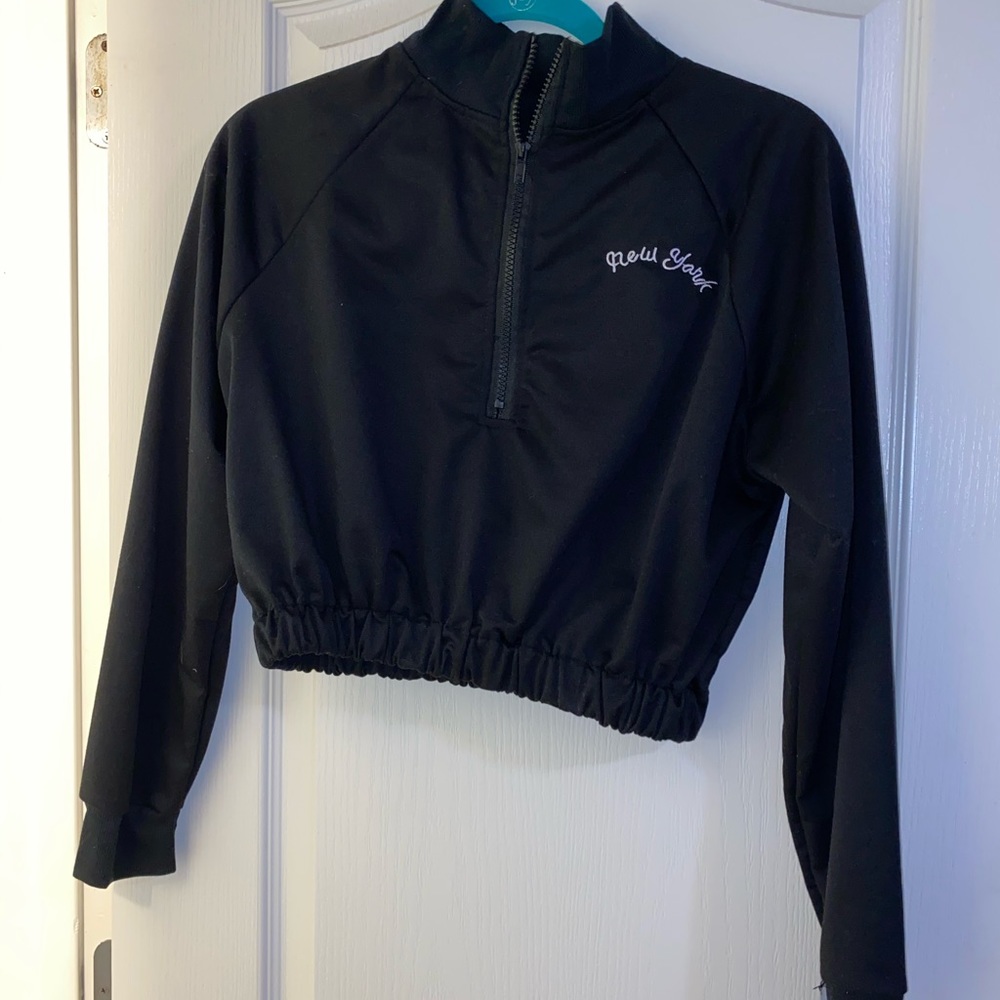 SHEIN Cropped Quarter-Zip
